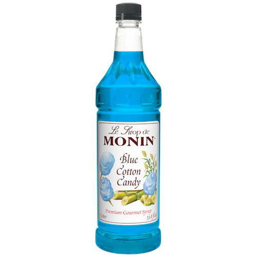 Monin Blue Cotton Candy Syrup, 1 Liter, 4 Per Case